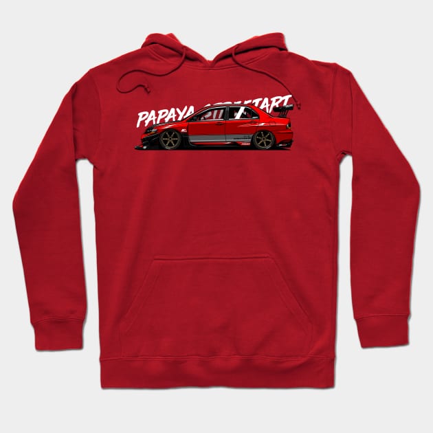 Lancer Evolution 9 MR - PAPAYA STREETART Hoodie by papayastreetart